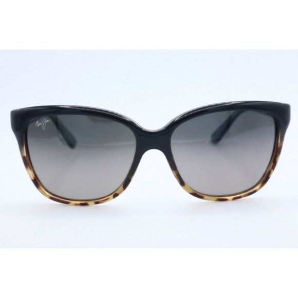 Maui Jim Starfish MJ 744-02T Cat Eye Black Sunglasses Gray Polarized Lenses (A) - Picture 2 of 7